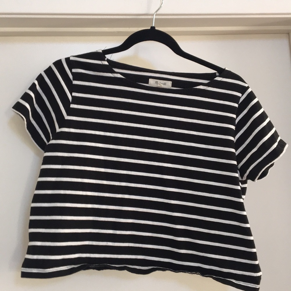 Madewell Boxy Cropped Striped Shirt